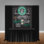 Starbucks Coffee Inspired 5x6 Table Banner Backdrop/ Step & Repeat, Design, Print and Ship!