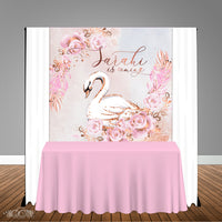 Swan Themed 6x6 Banner Backdrop/ Step & Repeat, Design, Print and Ship!