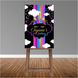 Black Unicorn 6x8 Banner Backdrop/ Step & Repeat Design, Print and Ship!