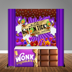 Chocolate Factory 6X6 Table Banner Backdrop with 6ft Table Wrap, Design, Print & Ship!