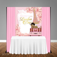 Princess in Paris 5x6 Table Banner Backdrop/ Step & Repeat, Design, Print and Ship!