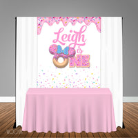 Minnie Mouse Donut5x6 Table Banner Backdrop/ Step & Repeat, Design, Print and Ship!