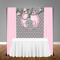 Elephant Themed 5x6 Table Banner Backdrop/ Step & Repeat, Design, Print and Ship!