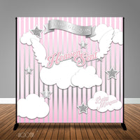 Heaven Sent- Angel of Mine Baby Shower Banner Backdrop/ Step & Repeat Design, Print and Ship!