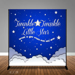 Twinkle Little Star Royal Blue Baby Shower Banner Backdrop/ Step & Repeat Design, Print and Ship!