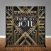 Gatsby Themed Event, 8x8 Backdrop / Step & Repeat, Design, Print and Ship!