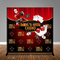 Casino Themed Event, 8x8 Backdrop / Step & Repeat, Design, Print and Ship!