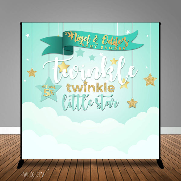 Twinkle Little Star Baby Shower Banner Backdrop/ Step & Repeat Design, Print and Ship!