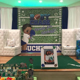 Football Themed Baby Shower 8x8 Backdrop / Step & Repeat, Design, Print and Ship!