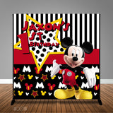 Mickey Mouse Birthday 8x8 Backdrop/Step & Repeat, Design, Print and Ship!