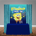 Sponge Bob themed 5x6 Table Banner Backdrop/ Step & Repeat, Design, Print and Ship!