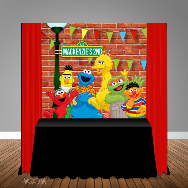 Sesame Street Themed Birthday 6x6 Banner Backdrop/ Step & Repeat Design, Print and Ship!
