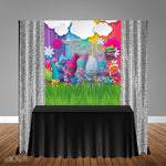 Trolls themed 5x6 Table Banner Backdrop/ Step & Repeat, Design, Print and Ship!