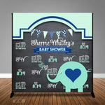 Elephant Baby Shower Backdrop/Step & Repeat, Design, Print and Ship!