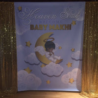 Heaven Sent Baby Shower 6x8 Banner Backdrop Design, Print and Ship!