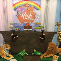 Noah's Ark Themed 5x6 Table Banner Backdrop/ Step & Repeat, Design, Print and Ship!