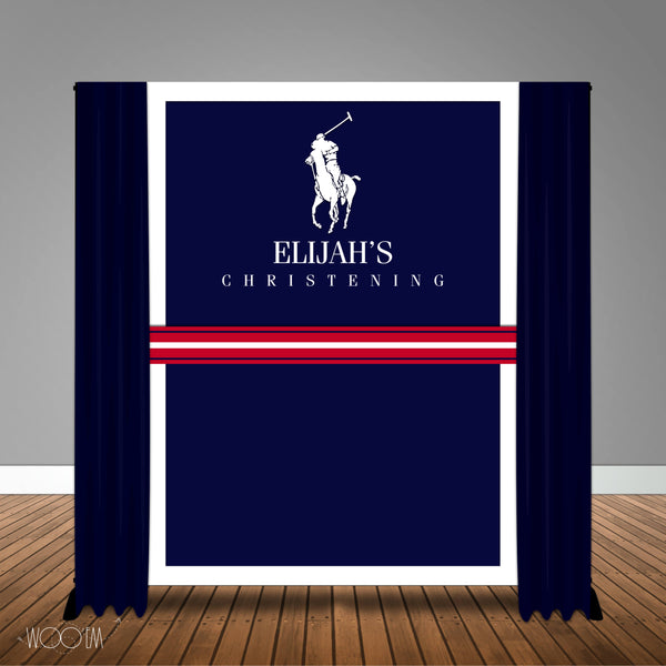 Polo themed 6x8 Backdrop / Step & Repeat, Design, Print and Ship!