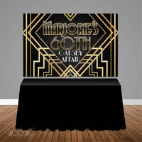 Great Gatsby Themed Birthday 6x4 Table Backdrop, Design, Print & Ship!