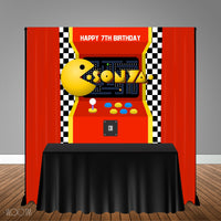 Pac-Man Themed 5x6 Table Banner Backdrop/ Step & Repeat, Design, Print and Ship!