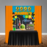 Science Lab Themed 5x6 Table Banner Backdrop/ Step & Repeat, Design, Print and Ship!