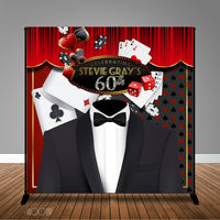 Casino Themed 8x8 Backdrop / Step & Repeat, Design, Print and Ship!