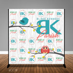 Whimsical Baby Shower 8x8 Backdrop/Step & Repeat, Design, Print and Ship!
