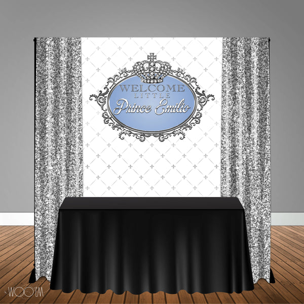 Royal Prince Baby Shower 5x6 Table Banner Backdrop/ Step Repeat, Design, Print and Ship!