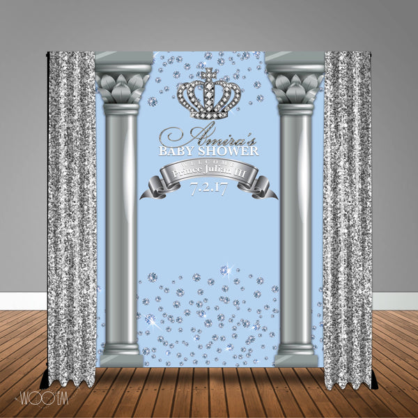 Royal Baby Shower 6x8 Backdrop / Step & Repeat, Design, Print and Ship!
