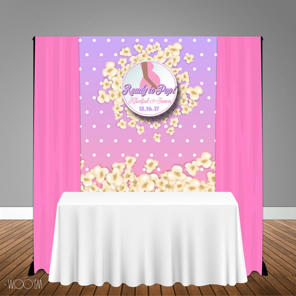 Ready to Pop 5x6 Table Banner Backdrop/ Step & Repeat, Design, Print and Ship!