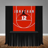 Jordan 5x6 Table Banner Backdrop/ Step & Repeat, Design, Print and Ship!