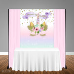 Unicorn with Stars 5x6 Table Banner Backdrop/ Step & Repeat, Design, Print and Ship!