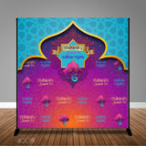 Arabian Nights Moroccan Banner Backdrop/ Step & Repeat, Design, Print and Ship!