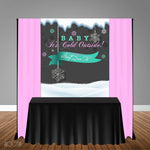 Baby It's Cold Outside 5x6 Table Banner Backdrop/ Step & Repeat, Design, Print and Ship!