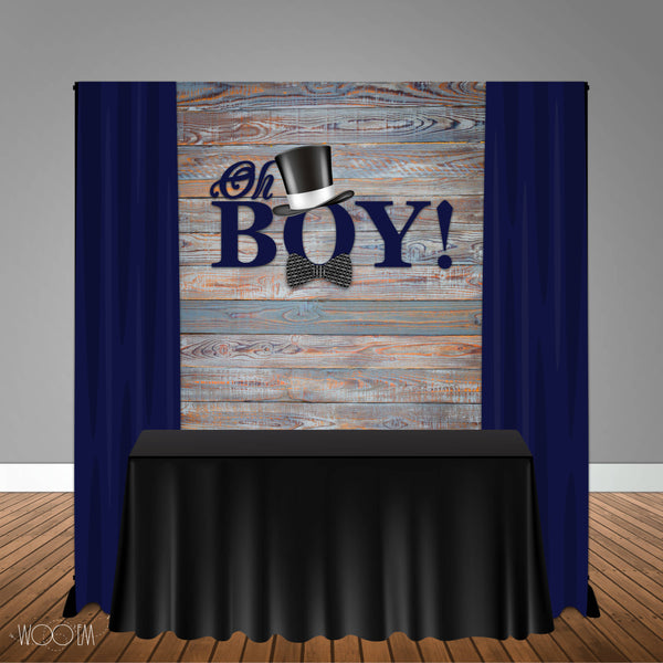 Oh Boy 5x6 Table Banner Backdrop/ Step & Repeat, Design, Print and Ship!