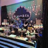 Blue and Co 6x4 Candy Buffet Table Banner Backdrop/ Step & Repeat, Design, Print and Ship!