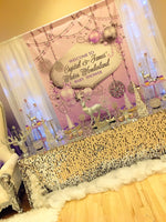 Winter Wonderland 5x6 Table Banner Backdrop/ Step & Repeat, Design, Print and Ship!