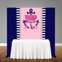 Nautical Themed 5x6 Table Banner Backdrop/ Step & Repeat, Design, Print and Ship!