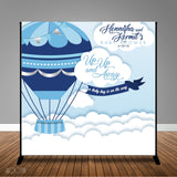 Hot Air Balloon 8x8 Themed Baby Shower Banner Backdrop/ Step & Repeat Design, Print and Ship!