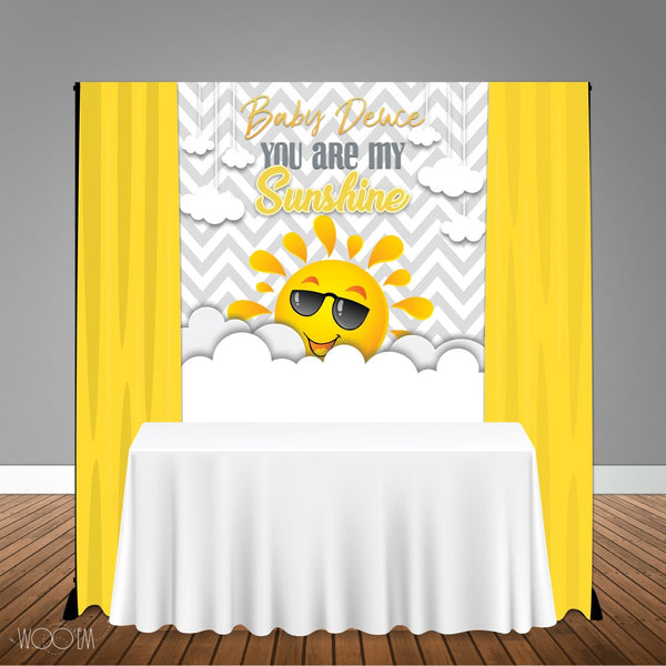 My Sunshine 5x6 Table Banner Backdrop/ Step & Repeat, Design, Print and Ship!