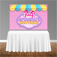 Minnie's Bowtique 6x4 Candy Buffet Table Banner Backdrop/ Step & Repeat, Design, Print and Ship!