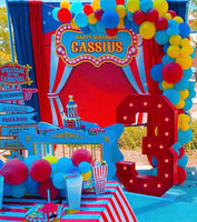 Carnival Circus Themed 5x6 Table Banner Backdrop/ Step & Repeat, Design, Print and Ship!