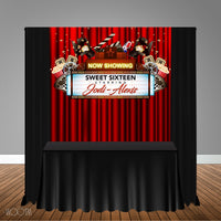 Hollywood Themed 6x6 Banner Backdrop/ Step & Repeat, Design, Print and Ship!