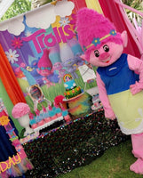 Trolls themed 5x6 Table Banner Backdrop/ Step & Repeat, Design, Print and Ship!