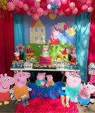 Peppa Pig Themed 5x6 Table Banner Backdrop/ Step & Repeat, Design, Print and Ship!