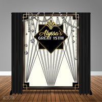 Gatsby Ivory 6x8 Banner Backdrop/ Step & Repeat Design, Print and Ship!