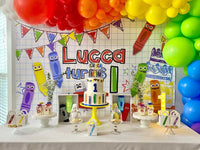 Color 6x4 Candy Buffet Table Banner Backdrop/ Step & Repeat, Design, Print and Ship!