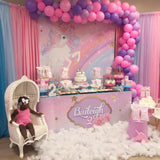 Unicorn 6X6 Table Banner Backdrop with 6ft Table Wrap/ Step & Repeat, Design, Print and Ship!
