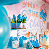 Ice Cream Gender Reveal ”What’s the Scoop” 6X6 Table Banner Backdrop with 6ft Table Wrap, Design, Print & Ship!