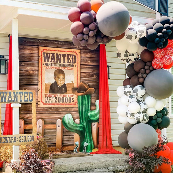 Wild West Wanted 6x8 Banner Backdrop/ Step & Repeat Design, Print and Ship!
