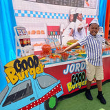 Good Burger 8x6 Table Banner Backdrop with 8ft Table Wrap/ Step & Repeat, Design, Print and Ship!